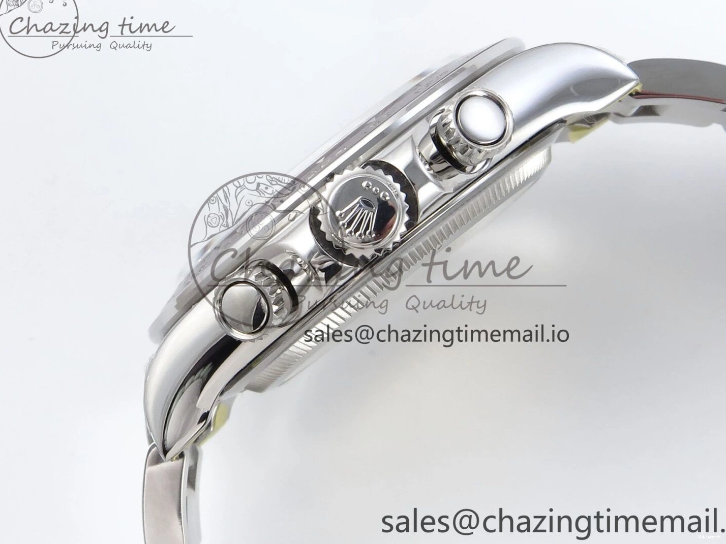 126506 1:1 Edition Ice Best SH4131 Daytona Strap V5 on Blue QF SS Dial Bracelet 0330